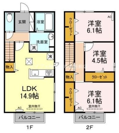 プリムヴェールの物件間取画像